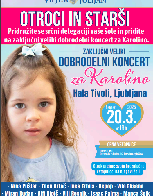 Dobrodelni koncert za Karolino